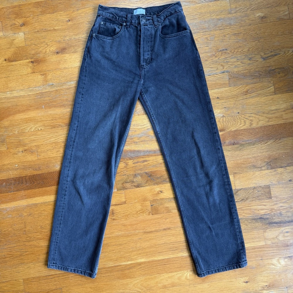 Boyish The Ziggy Relaxed Straight Leg Jeans Light Wash High Rise Button Fly 24